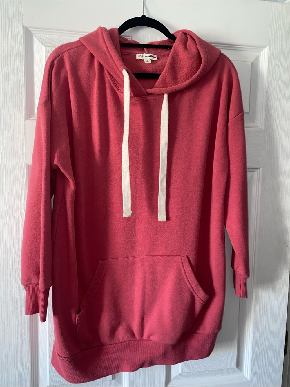 Zenana Outfitters Pink Drawstring Hoodie Sweatshirt